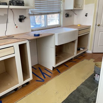 AK Hardwood Floors - a kitchen under construction - Flooring Near Me