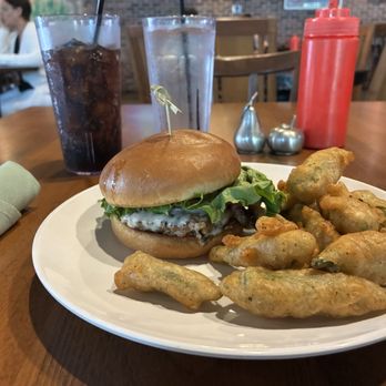 Bohemian Bull - Double burger and okra! - Breakfast & Brunch Near Me - Mount Pleasant, South Carolina