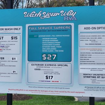 Wash Your Way RVA - Services and Prices (Apr. 12, 2024) - Car Wash Near Me - Glen Allen, Virginia