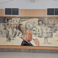 GRR - Gerald R. Ford International Airport - Gerald R. Ford mural