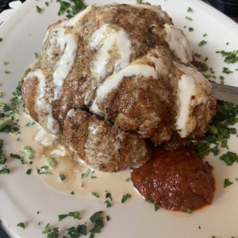 Tanoreen - Cauliflower steak is AMAZING but if it's an either/or sitch with the vegetables. DEF do the brussel sprouts instead! - Middle Eastern Near Me - Brooklyn, New York Tanoreen - Cauliflower steak is AMAZING but if it's an either/or sitch with the vegetables. DEF do the brussel sprouts instead! - Middle Eastern Near Me - Brooklyn, New York
