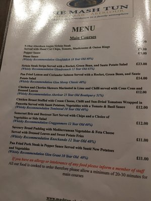 Menu photo 6 Mash Tun Aberlour, MRY