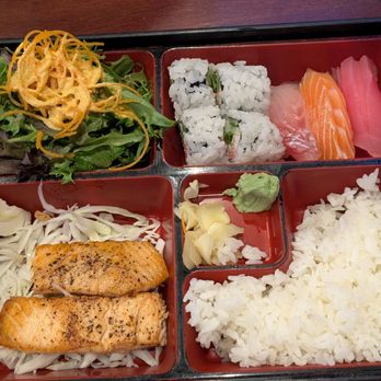 Hayashi Japanese Restaurant - Salmon bento - Sushi Bars Near Me - Raleigh, North Carolina