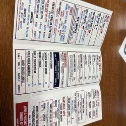 Russell's BBQ - Other side of menu