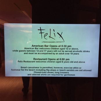 Felix - Restaurant Information Menu - Modern European Near Me - Hong Kong, HK