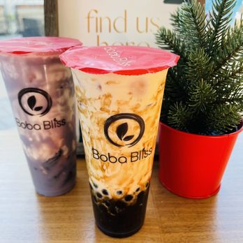 Boba Bliss - Brown Sugar Pearl Latte and Natural Taro Ube Latte - Bubble Tea Near Me - Mountain View, California
