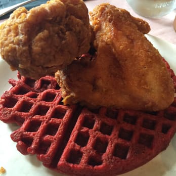 4 Brothers Breakfast - Red velvet waffle and fried chicken - Southern Near Me - Warren, New Jersey 4 Brothers Breakfast - Red velvet waffle and fried chicken - Southern Near Me - Warren, New Jersey