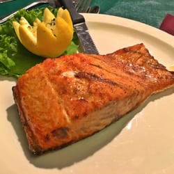 Crabby's Supper Club - Grilled salmon made special for me