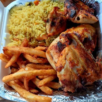 Fax Chix Restaurant - Grilled half chicken with rice and fries. Ordered it well done. Super delicious grilled flavor. Pretty good rice and fries. - Portuguese Near Me - Farmingville, New York Fax Chix Restaurant - Grilled half chicken with rice and fries. Ordered it well done. Super delicious grilled flavor. Pretty good rice and fries. - Portuguese Near Me - Farmingville, New York