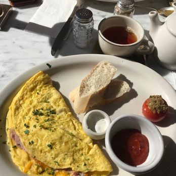 Up On Market - French ham and cheese omelette with baguette bread and grilled tomato - excellent! - Diners Near Me - Frederick, Maryland