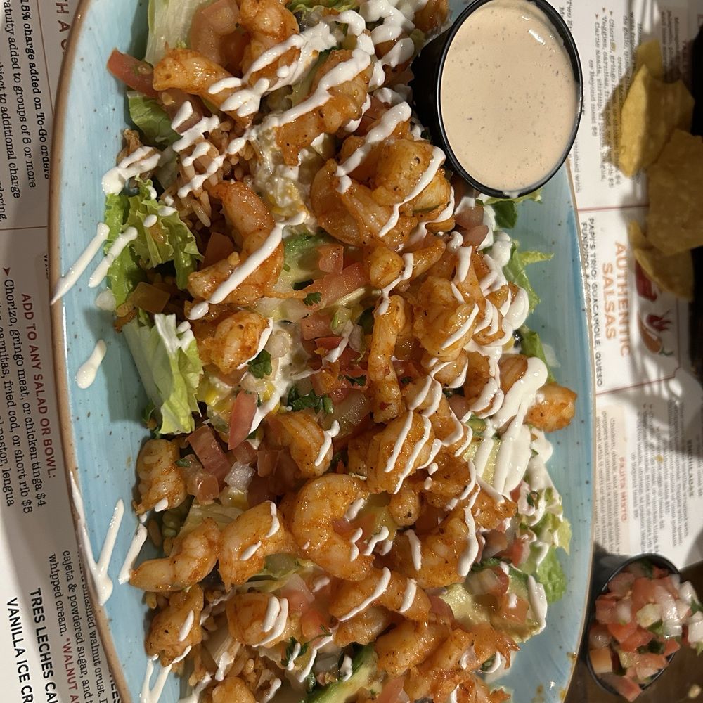 BAJA BURRITO BOWL with shrimp