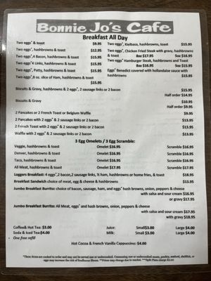 Menu photo 4 Bonnie Jo's Cafe Sedro-Woolley, WA Menu photo 4 Bonnie Jo's Cafe Sedro-Woolley, WA