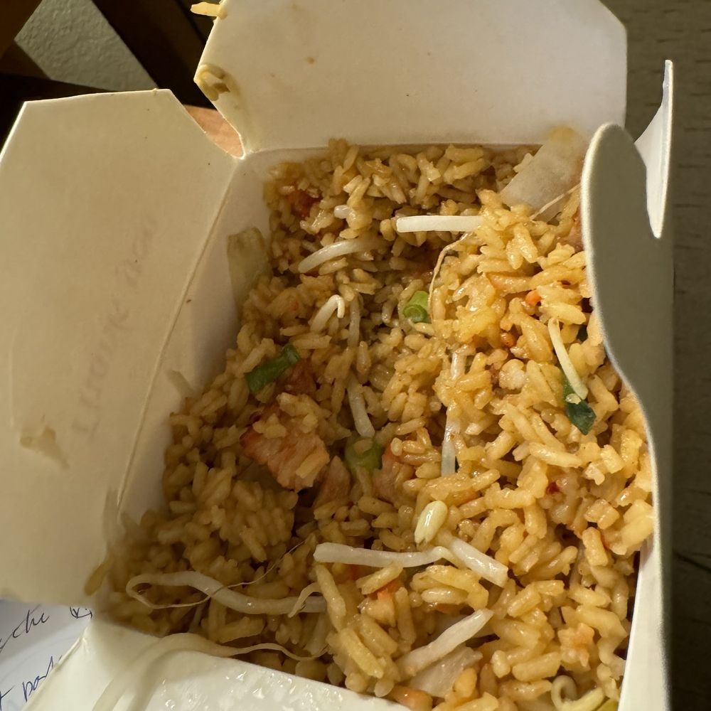 Pork fried rice - salty! Pork fried rice - salty!