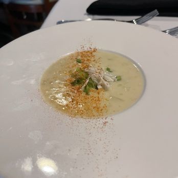 Sage Room - Leek potato crab Three Onion Soup - New American Near Me - Hilton Head Island, South Carolina