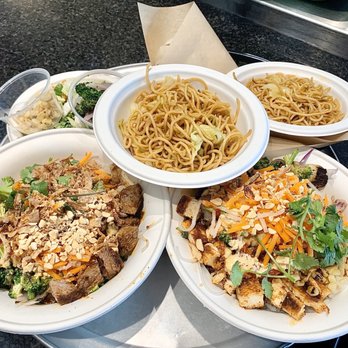 Zao Asian Cafe - Lehi - Steak bowl (L), yakisoba side (top), chicken bowl (R) - Asian Fusion Near Me - Lehi, Utah Zao Asian Cafe - Lehi - Steak bowl (L), yakisoba side (top), chicken bowl (R) - Asian Fusion Near Me - Lehi, Utah