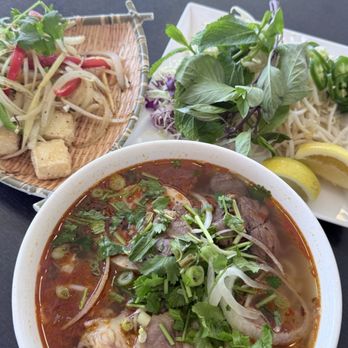 Dope Pho - spicy beef noodle or bún bò huế and crispy ginger tofu... - Vietnamese Near Me - Fremont, California