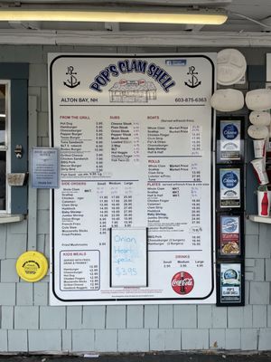 Menu photo 1 Pop's Clam Shell Alton Bay, NH Menu photo 1 Pop's Clam Shell Alton Bay, NH