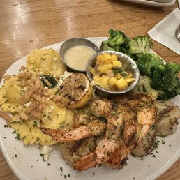 Grilled Scallops & Shrimp with upgraded side of pumpkin ravioli Grilled Scallops & Shrimp with upgraded side of pumpkin ravioli