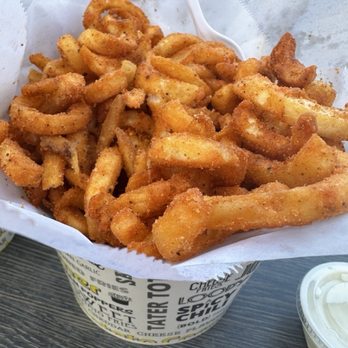 Potato Corner - Their Loopy Fries with both Barbecue & Cheddar (asked for it mixed together) - Chicken Wings Near Me - National City, California Potato Corner - Their Loopy Fries with both Barbecue & Cheddar (asked for it mixed together) - Chicken Wings Near Me - National City, California