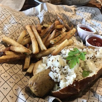 Blatt Beer & Table - Vegan Currywurst with Truffle Fries - American Near Me - Omaha, Nebraska
