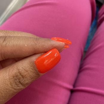 Eden Nails and Spa - Thick application. - Nail Salons Near Me - Orlando, Florida