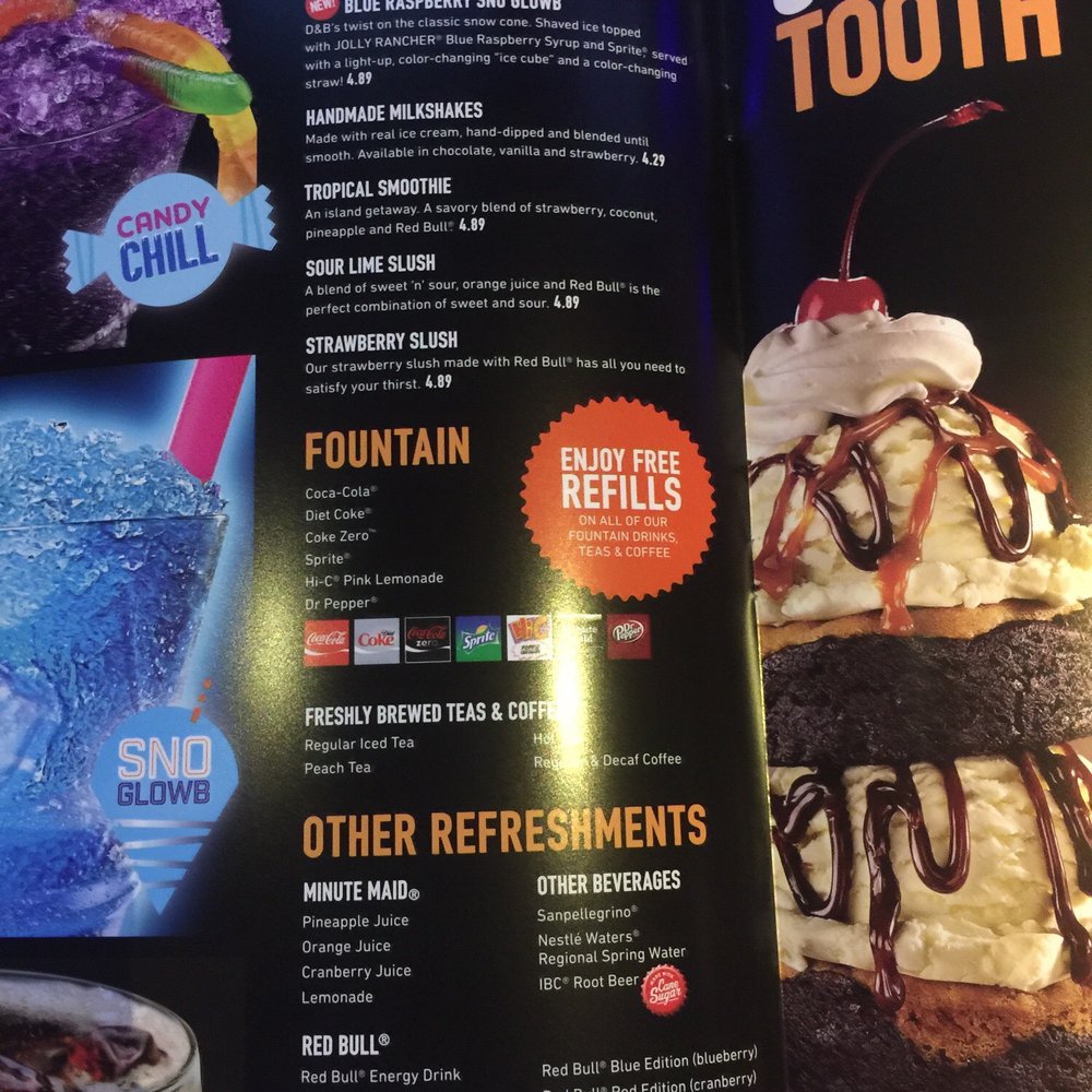 Dave & Buster's Braintree - Menu 4/2017 - Arcades Near Me - Braintree, Massachusetts
