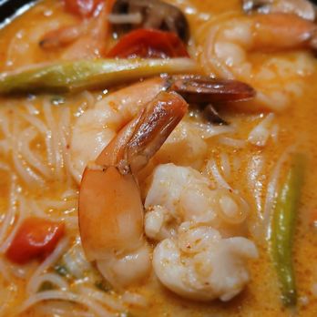 LENOXTHAI - Tom yum soup with shrimp (32 Oz) $15 with side of steamed rice noodles $4. Excellent. - Thai Near Me - New York, New York LENOXTHAI - Tom yum soup with shrimp (32 Oz) $15 with side of steamed rice noodles $4. Excellent. - Thai Near Me - New York, New York
