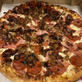 Ameci Pizza Kitchen - Meat Lovers Pizza, Large (pepperoni, sausage, canadian bacon and meatballs) - Pizza Near Me - Brentwood, California