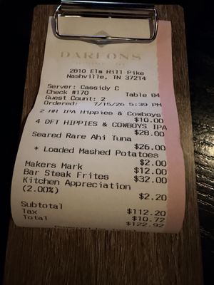 Menu photo 1 Darfons Restaurant & Bar Nashville, TN Menu photo 1 Darfons Restaurant & Bar Nashville, TN