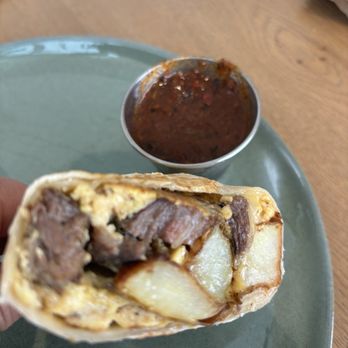 The Grove - Breakfast burrito with steak. Packed and delicious! - Coffee & Tea Near Me - San Diego, California The Grove - Breakfast burrito with steak. Packed and delicious! - Coffee & Tea Near Me - San Diego, California