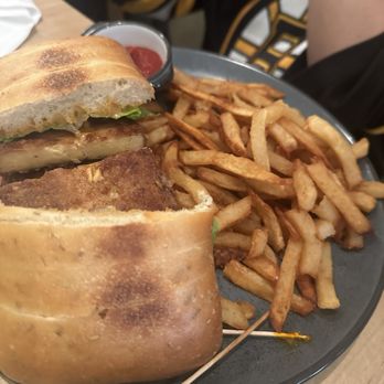Blossom on Columbus - Seitan sandwich with fries - Vegan Near Me - New York, New York