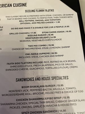 Menu photo 4 Blind Owl Restaurant & Bar New Baltimore, MI Menu photo 4 Blind Owl Restaurant & Bar New Baltimore, MI