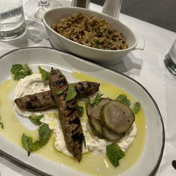 Herbsaint - Lamb kofte style pieces with yogurt, mint and pickles. Excellent flavor combination - French Near Me - New Orleans, Louisiana Herbsaint - Lamb kofte style pieces with yogurt, mint and pickles. Excellent flavor combination - French Near Me - New Orleans, Louisiana