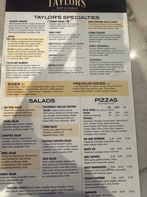 Menu photo 7 Taylor’s Bar & Table Pendleton, IN
