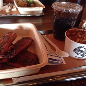 Mighty Quinn's Barbeque - Spare ribs, beans and a soda - Barbeque Near Me - Clifton, New Jersey