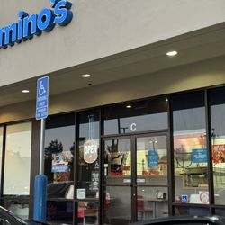Domino's Pizza - I was parked right out front waiting for them to deliver my car-side order.