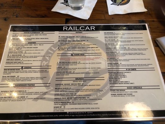 Menu photo 8 Railcar Modern American Kitchen Omaha, NE