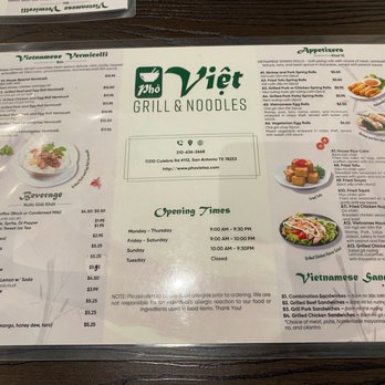 Pho Viet - Menu - Vietnamese Near Me - San Antonio, Texas Pho Viet - Menu - Vietnamese Near Me - San Antonio, Texas