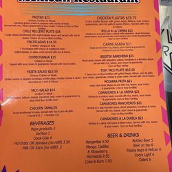 La Rockita - Menu