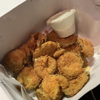 Cluck Kitchen - Fried pickles, half of the order because we killed the other half, worth the 5$ forusre - Chicken Shop Near Me - Irvine, California