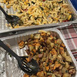 Pasta Salad & Herby Roasted Potatoes