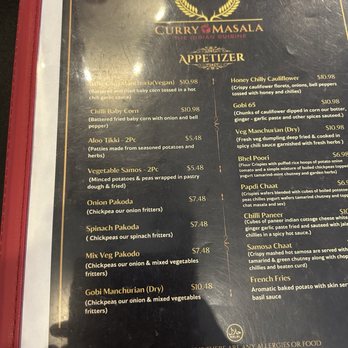Njoy Curry Masala - Menu - Indian Near Me - Lafayette, Louisiana