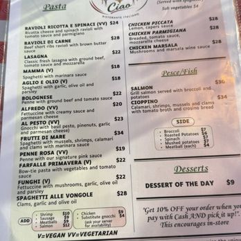 Mamma Ciao - Menu - Italian Near Me - Torrance, California