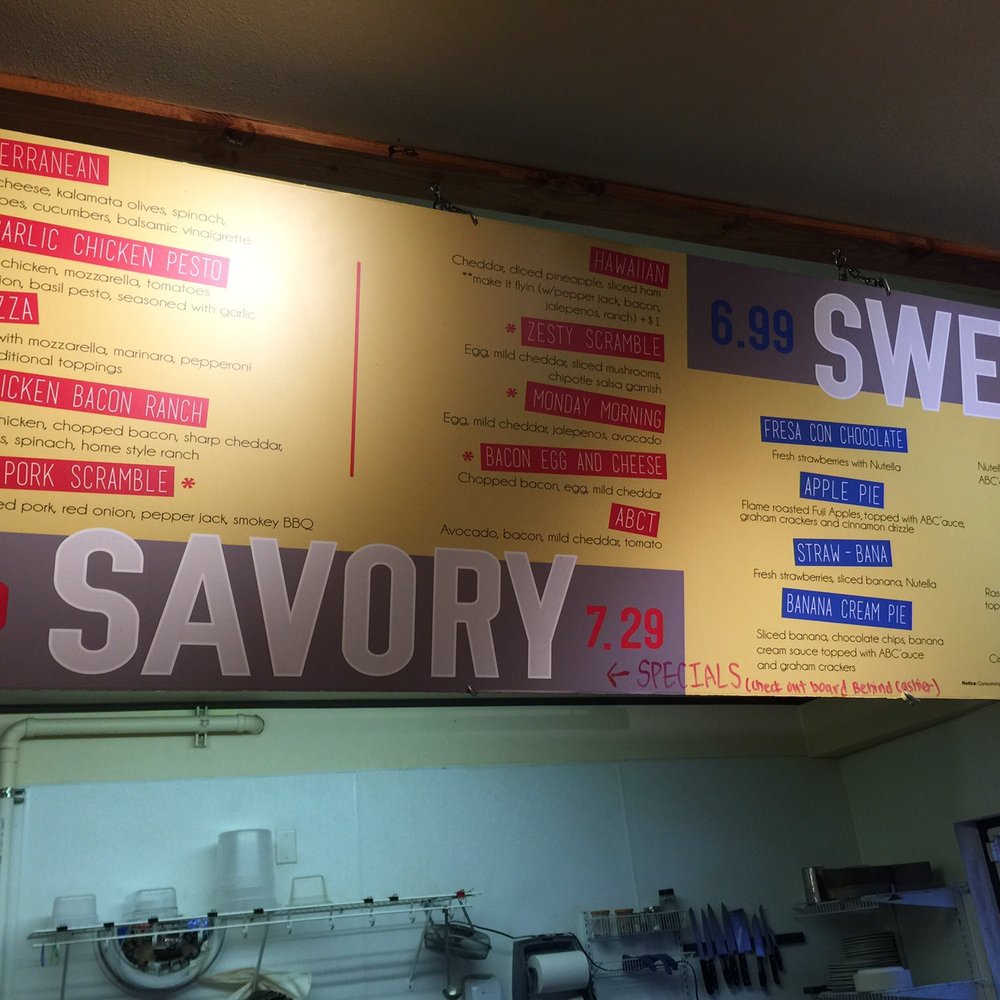 AB Crepes - Menu - Creperies Near Me - Bellingham, Washington