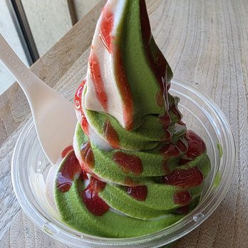 Asha Tea House - Strawberry matcha soft-serve - Tea Rooms Near Me - Berkeley, California Asha Tea House - Strawberry matcha soft-serve - Tea Rooms Near Me - Berkeley, California