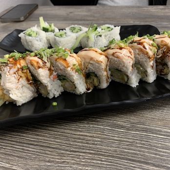 Kakuna Sushi - Top: Cucumber Roll - 5/5. Tasty, good portion. Bottom: Bang Bang Shrimp Roll - 5/5. Large size rolls. With customization: no cream cheese. - Sushi Bars Near Me - Milpitas, California