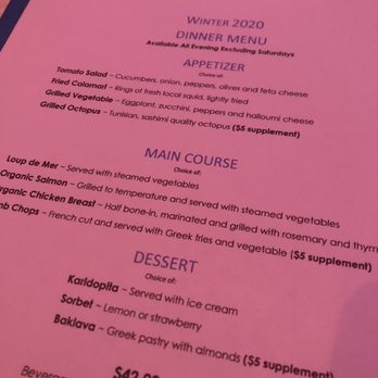 Limani - Winter Menu for Restaurant Week 2020 - Mediterranean Near Me - New York, New York