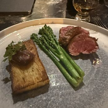 Vinograf - Filet with broccolini and au gratin potatoes - Wine Bars Near Me - Prague, Puerto Rico Vinograf - Filet with broccolini and au gratin potatoes - Wine Bars Near Me - Prague, Puerto Rico
