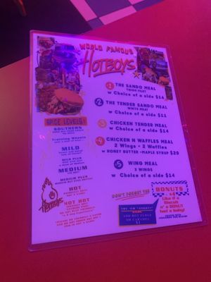 Menu photo 3 World Famous Hotboys Indianapolis, IN