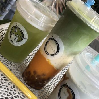 Motto Tea Cafe - Japanese Genmai Green Tea Mango in Uji - Desserts Near Me - Pasadena, California